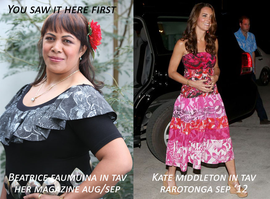 Kate+Middleton+wearing+traditional+island+clothing